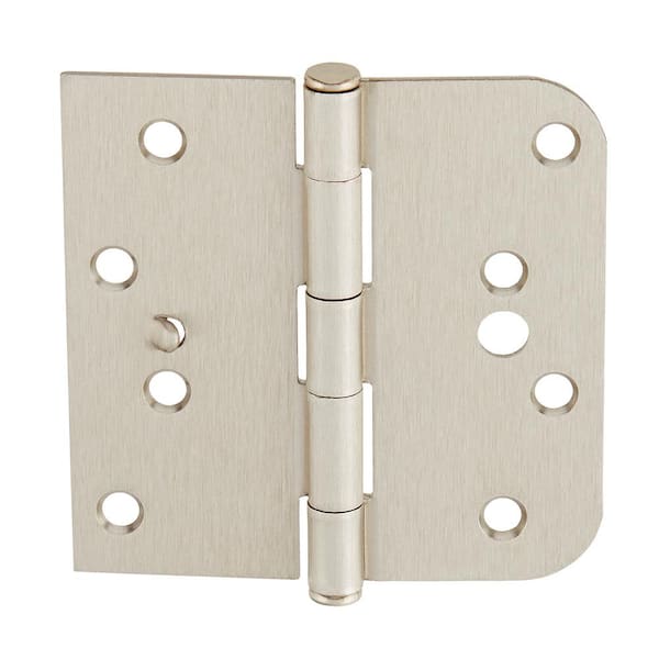 Everbilt 4 in. Square Corner Satin Nickel Decorative Door Hinge