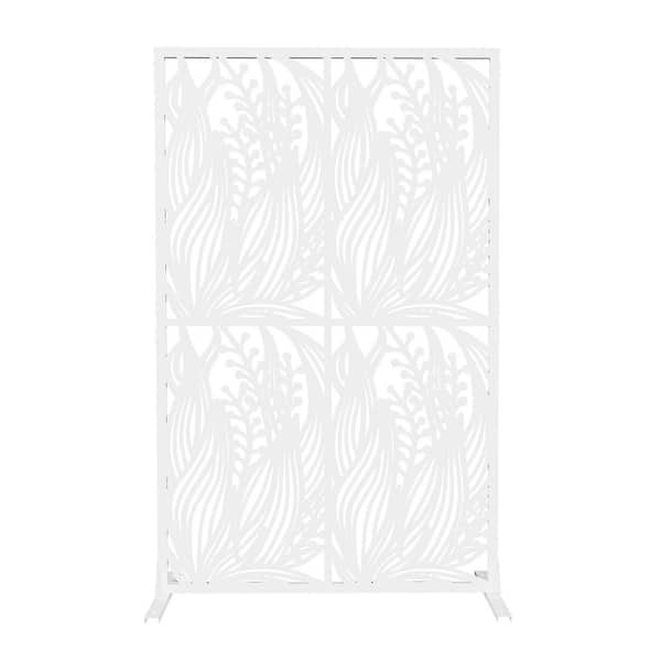 Avex 72 in. Iron Garden Fence Free Standing Decorative Privacy Screen