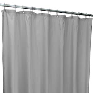 70 in. x 72 in. Silver Microfiber Soft Touch Diamond Design Shower Curtain Liner