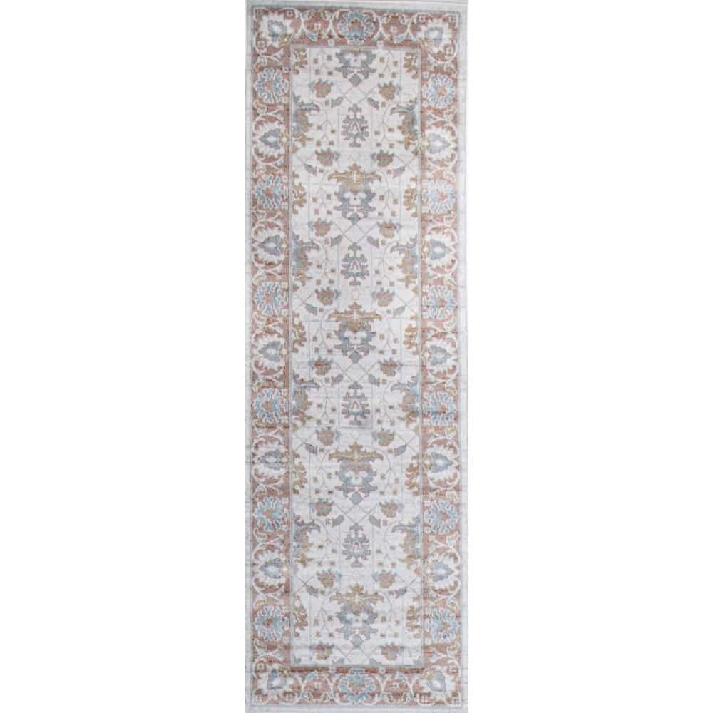 Ashland Ivory 3 ft. x 8 ft. (2 ft. 6 in. x 8 ft.) Floral Transitional Runne