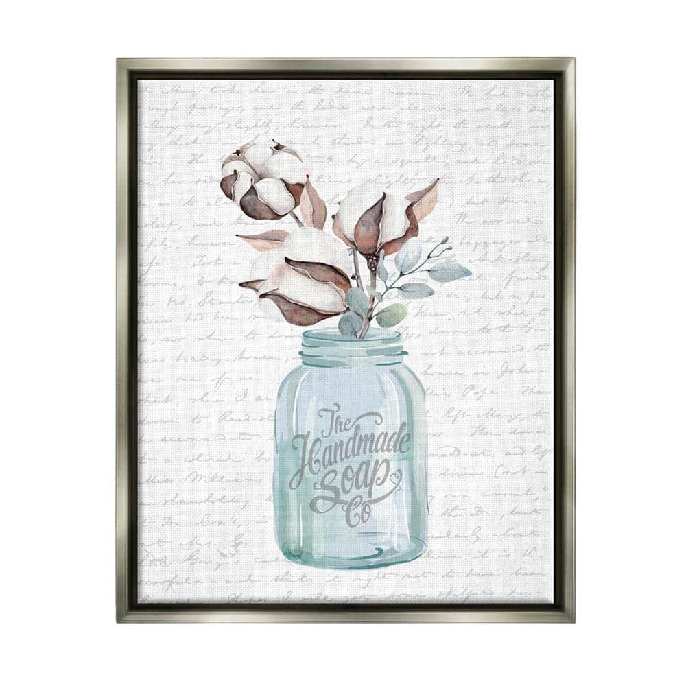 Handmade Soap Jar Flower Bathroom Word Design by Lettered and