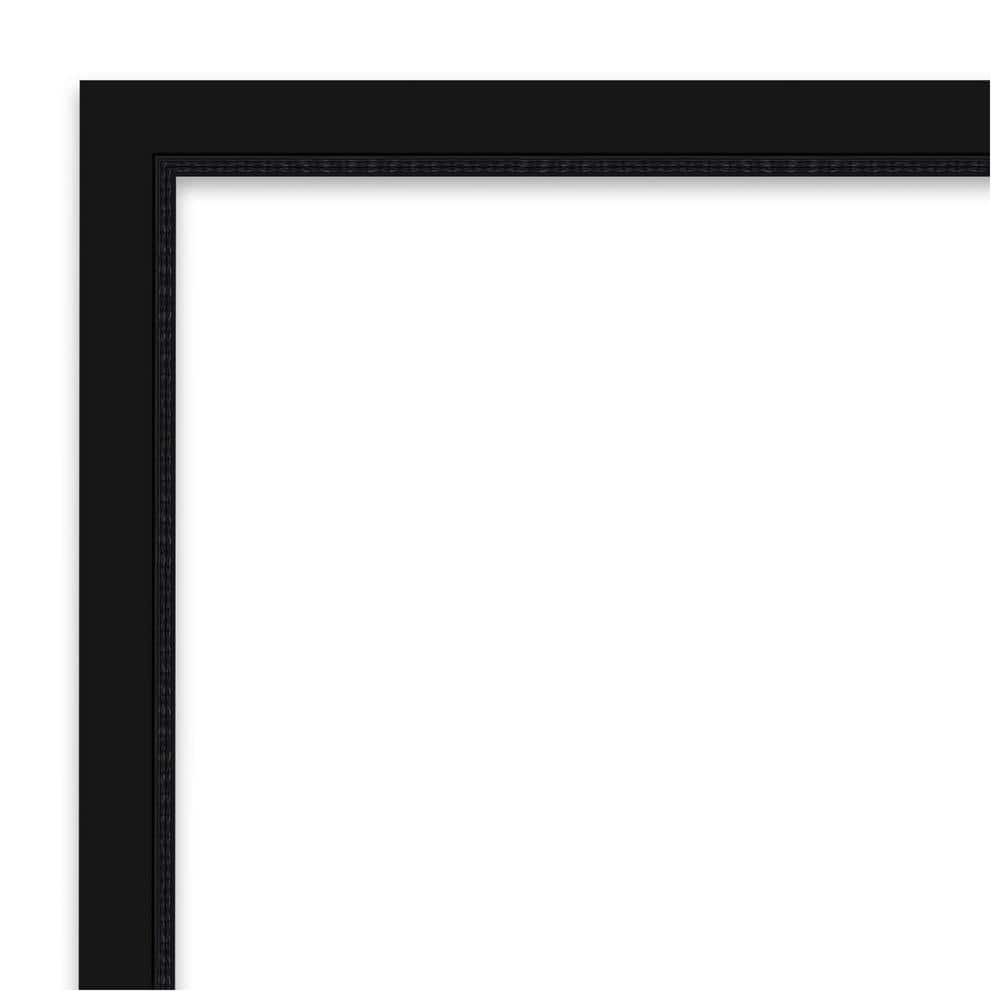 Classic Black Beveled Glass Rectangular Wall Bath Mirror