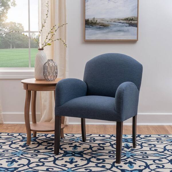Klara Blue Fabric Accent Arm Chair