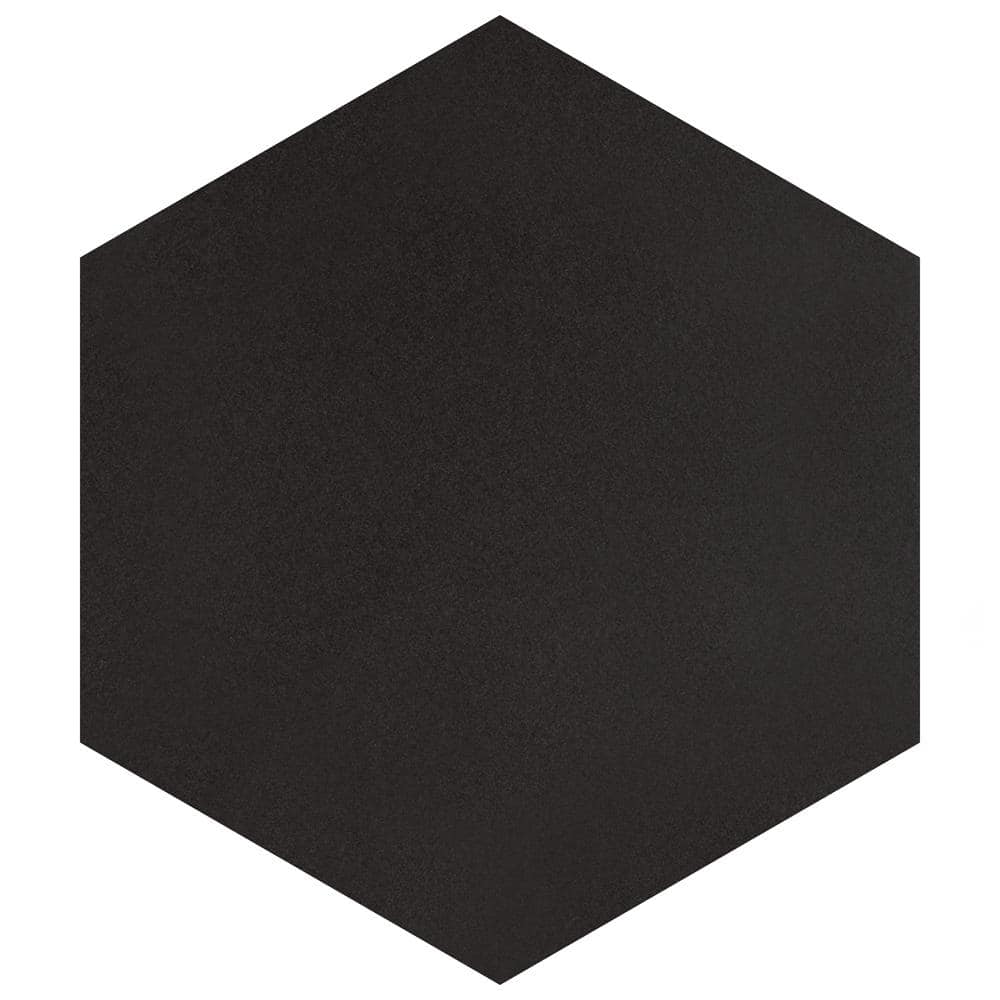 Textile Basic Hex Black 8-5/8 in. x 9-7/8 in. Porcelain Floor and Wall Take Home Tile Sample price history on PriceWatchPro