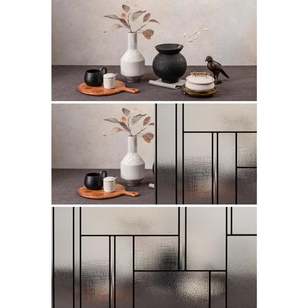 Empire Decorative Silver Textured Glass Window Film, 24 x 36 Inches