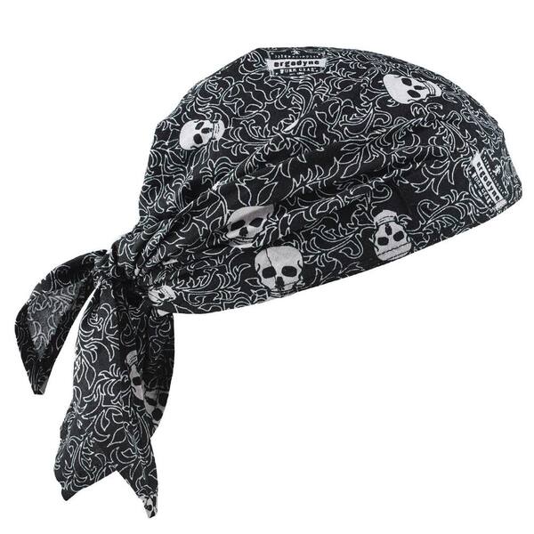 Ergodyne Chil-Its Skulls Evaporative Cooling Triangle Hat with Cooling Towel