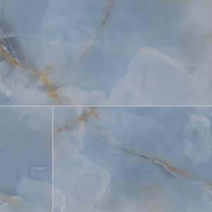 Take Home Tile Sample - Agua Linda 4 in. x 4 in. Polished Stone Look Porcelain Floor and Wall Tile