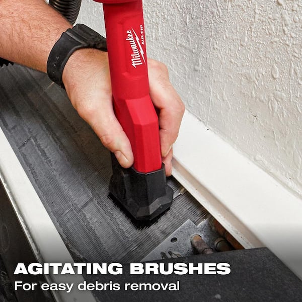 Milwaukee - AIR-TIP 1-1/4 in. - 2-1/2 in. 2-IN-1 Utility Brush Power Tool Attachment for Wet/Dry Shop Vacuum (1-Piece)