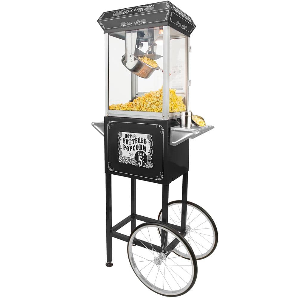 Funtime Sideshow Popper 8 Oz Popcorn Machine And Cart Ft862cb