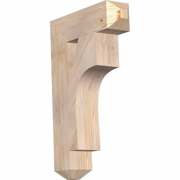 Ekena Millwork 5.5 in. x 34 in. x 22 in. Douglas Fir Westlake Craftsman Smooth Bracket