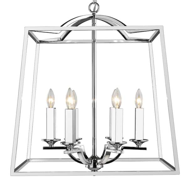 Golden Lighting Athena CH 6-Light Chrome Pendant