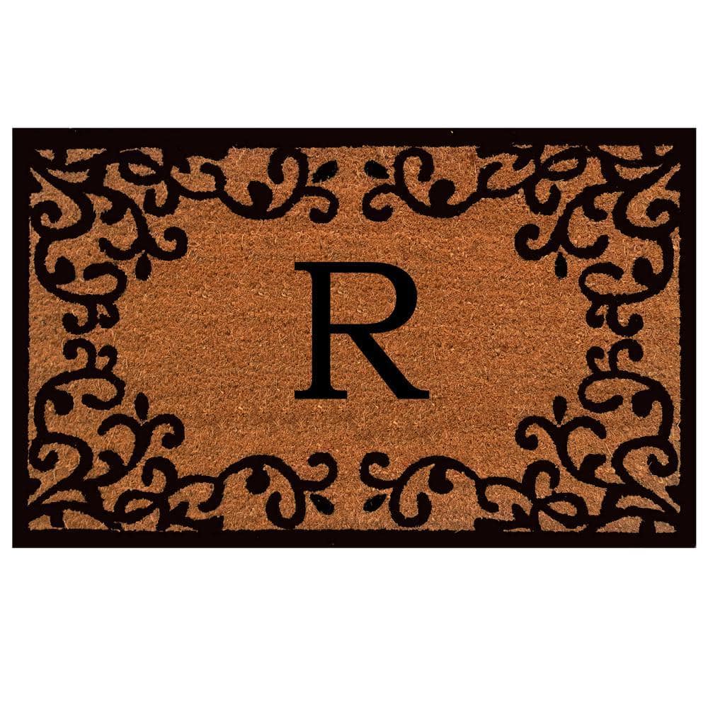 Calloway Mills Chateaux Monogram Door Mat 24 in. x 36 in. (Letter R)