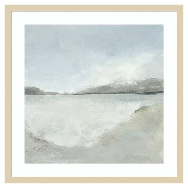 Amanti Art Subtle Coastal by Hannah Dawson 25 in. W x 25 in. H. Wood Framed Wall Art Print Framed in Brown