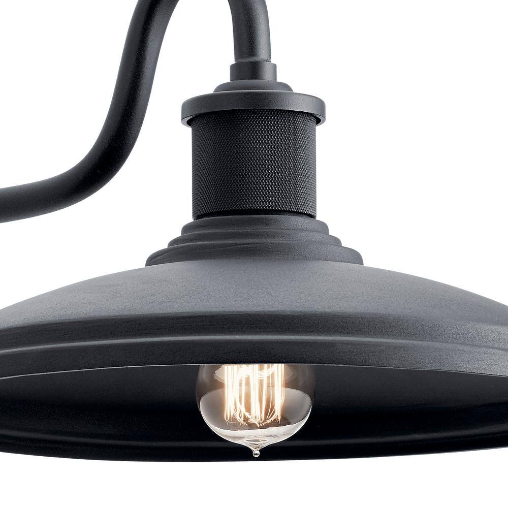 Allenbury 14" Textured Black Outdoor Wall Light with Modern Appeal