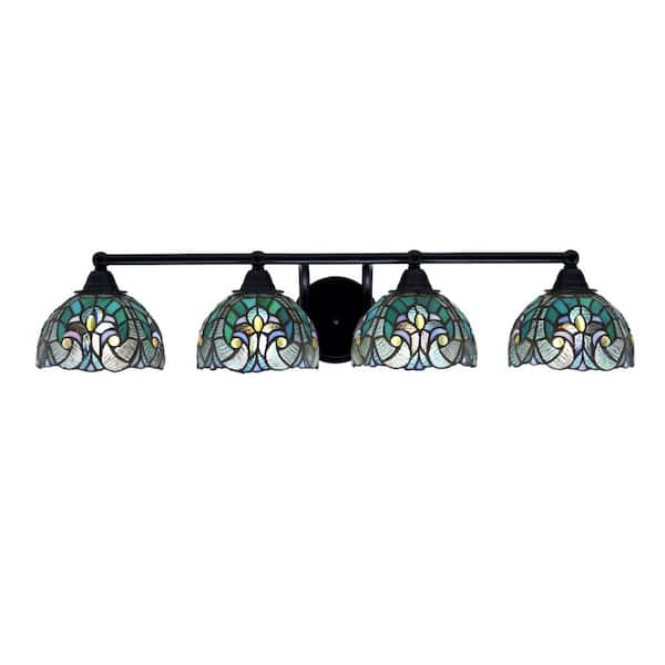Unbranded Madison 32.25 in. 4-Light Matte Black Vanity Light