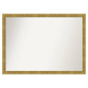Angled Gold 47.25 in. x 34.25 in. Custom Non-Beveled Matte Wood Framed Bathroom Vanity Wall Mirror