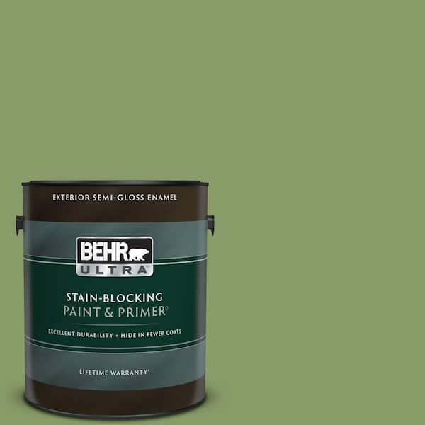BEHR ULTRA 1 gal. #M370-5 Agave Plant Semi-Gloss Enamel Exterior Paint & Primer