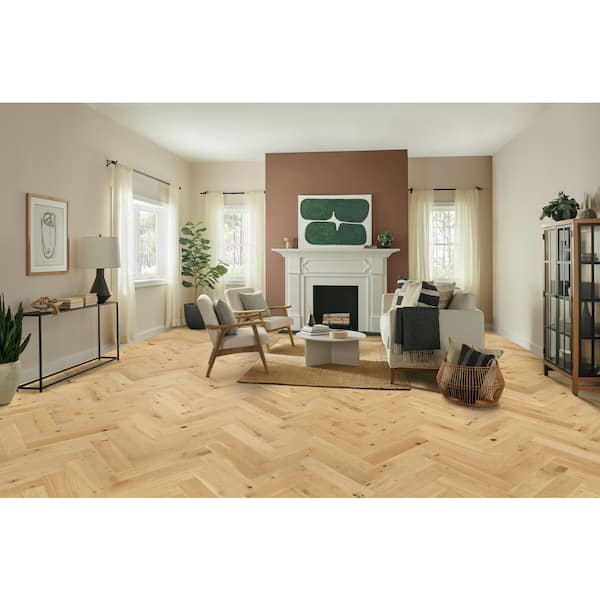 Bruce Time Honored Herringbone Aged Natural Oak 0.57 in.T x 4.72 in.W Click-Lock Engineered Hardwood Flooring(15.5sq.ft./Case)