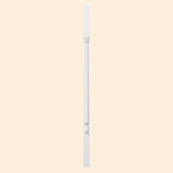 1.25 in. D x 1.25 in. W x 34 in. L Primed Gloss Poplar Wood Baluster