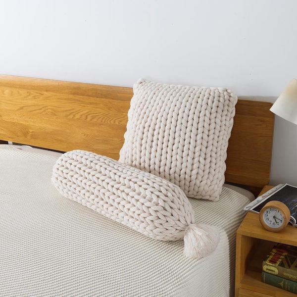 knit floor pillow