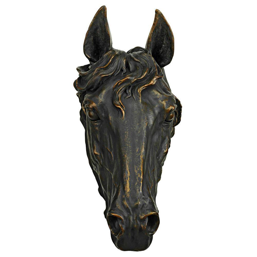 Bronze Finish Resin Patriotic Horse Wall Sculpture