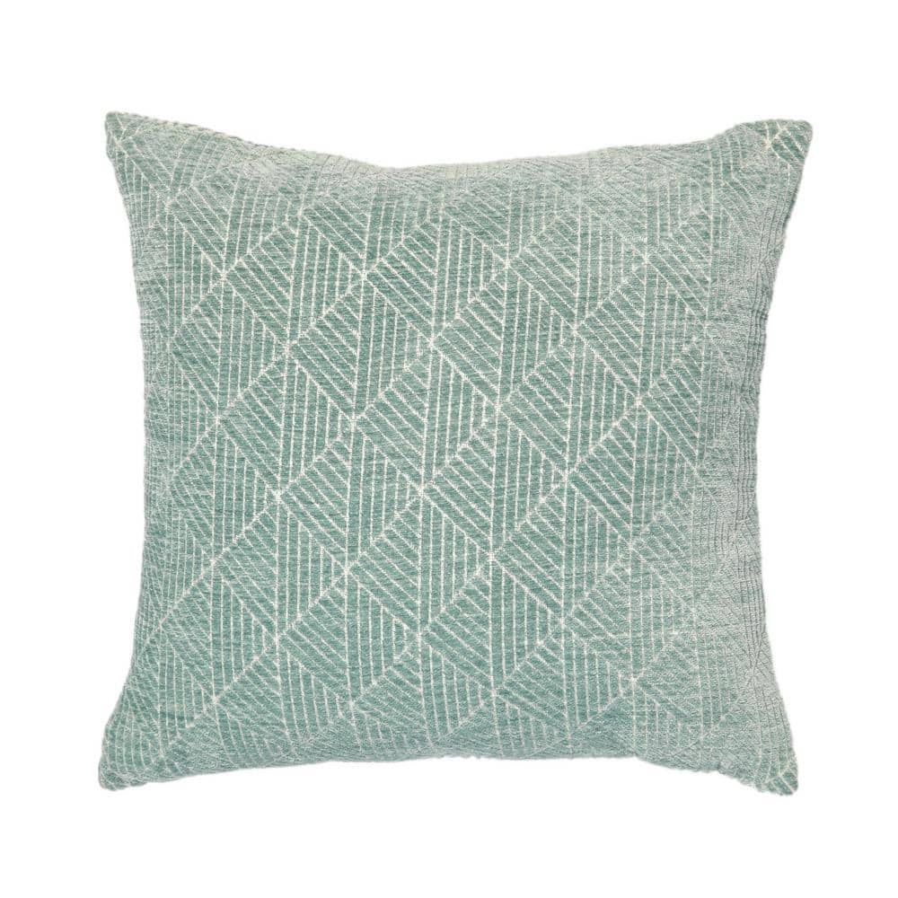 Freshmint 18" Geometric Chenille Reversible Throw Pillow