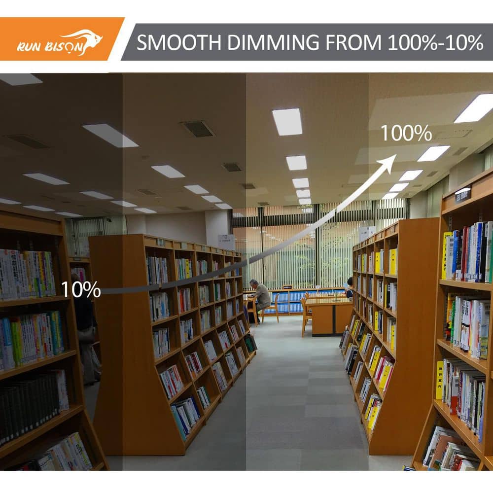 White Aluminum Dimmable LED Flat Panel Light 1x4 FT