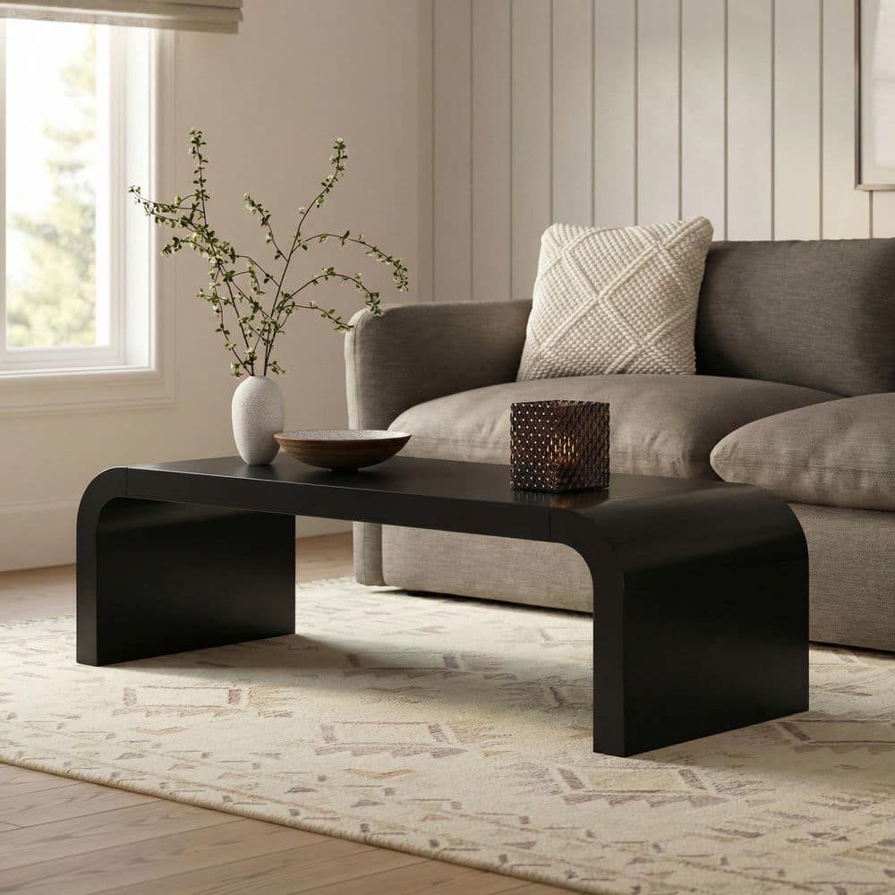 CHRISTOPHER KNIGHT HOME 47.2 in. Black Rectangle MDF Waterfall