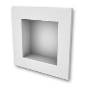 17 in. x 17 in. Square Recessed Shampoo Caddy in White