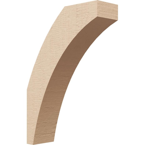 Ekena Millwork 3 in. x 14 in. x 10 in. Thorton Rough Cedar Woodgrain Timberthane Polyurethane Knee Brace, Primed