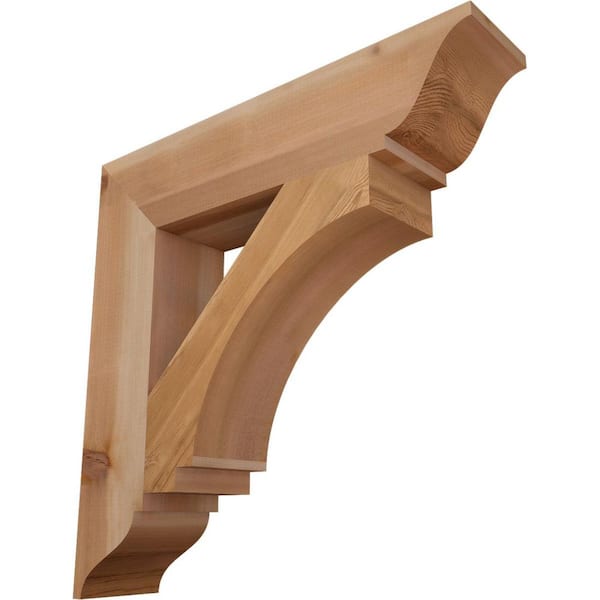 Ekena Millwork 5.5 in. x 28 in. x 28 in. Western Red Cedar Imperial Traditional Smooth Bracket