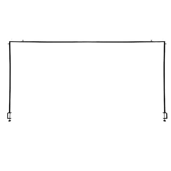 Adjustable Metal Table Arch Stand with Clamps 47 in. 100 in. Width Black for Wedding Birthday Party Decoration