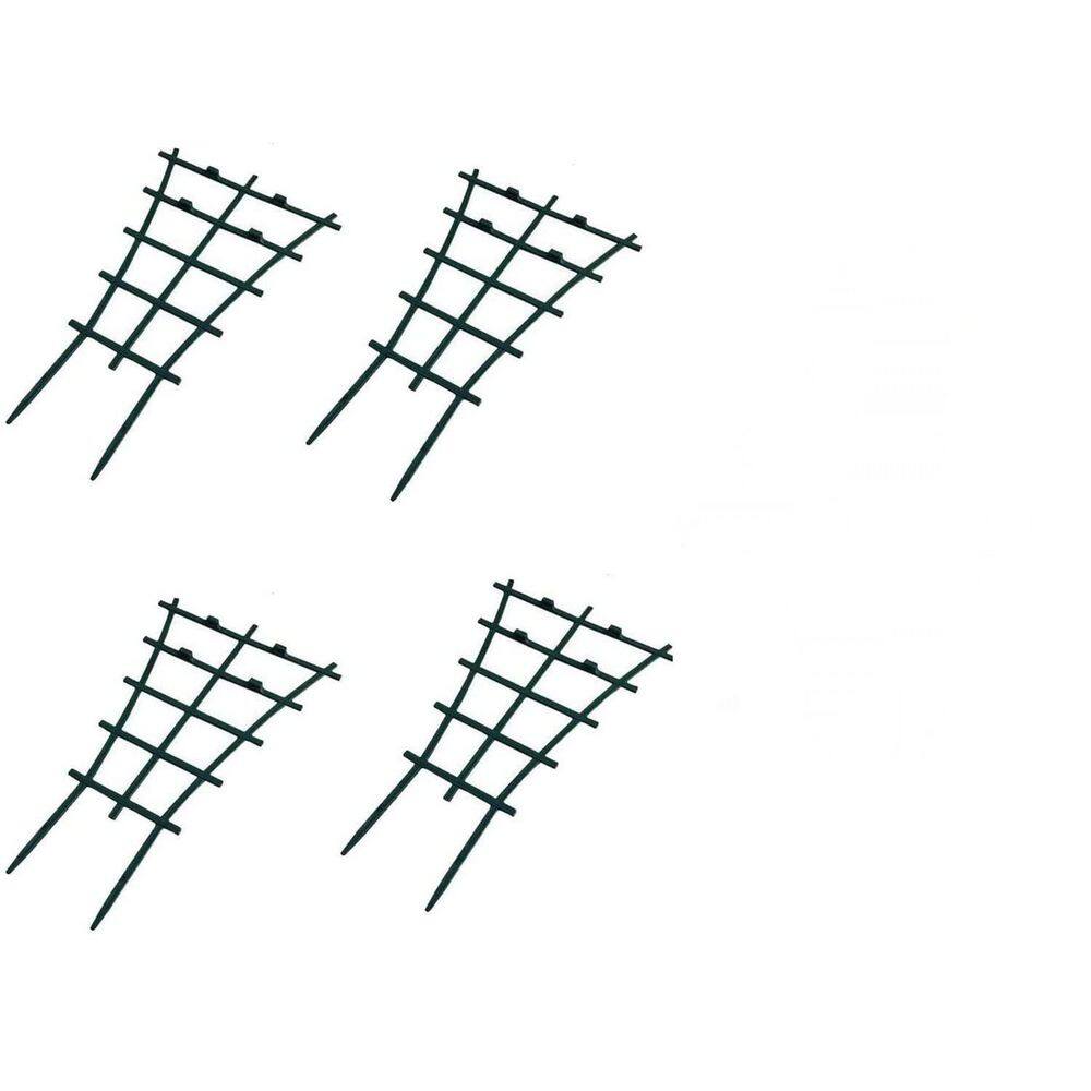 9.84 in. Plastic Superimposed Garden Trellis for Climbing Plants Potted Plant Support Trellis 4 pcs price history on PriceWatchPro