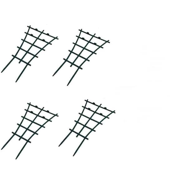 9.84 in. Plastic Superimposed Garden Trellis for Climbing Plants Potted Plant Support Trellis 4 Pieces