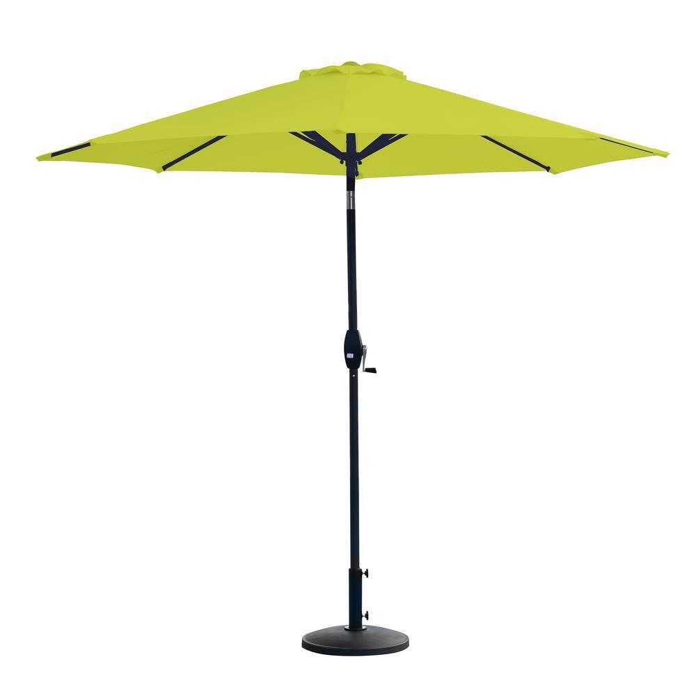 Sunshadow 9 ft. Market Tilt and Crank Table Patio Umbrella with Round Resin Base in Lime Green price history on PriceWatchPro