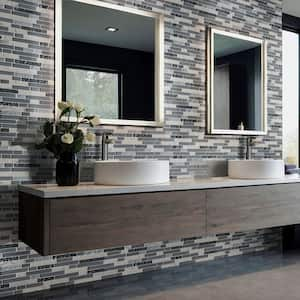 Whistler Ice Interlocking 11.81 in. x 12 in. x 8mm Glass Mesh-Mounted Mosaic Tile (9.7 sq. ft. / case)