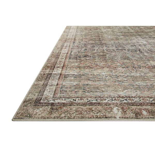 Chris Love Julia Jules Ink/Terracotta 3 ft. 6 in. x 5 ft. 6 in.  Traditional Accent Rug