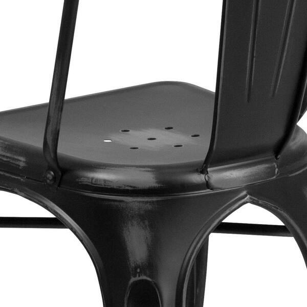 carnegy avenue metal outdoor dining chair in black