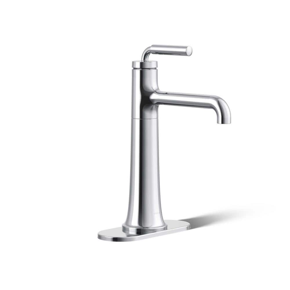Polished Chrome Tall Single-Handle Bathroom Sink Faucet
