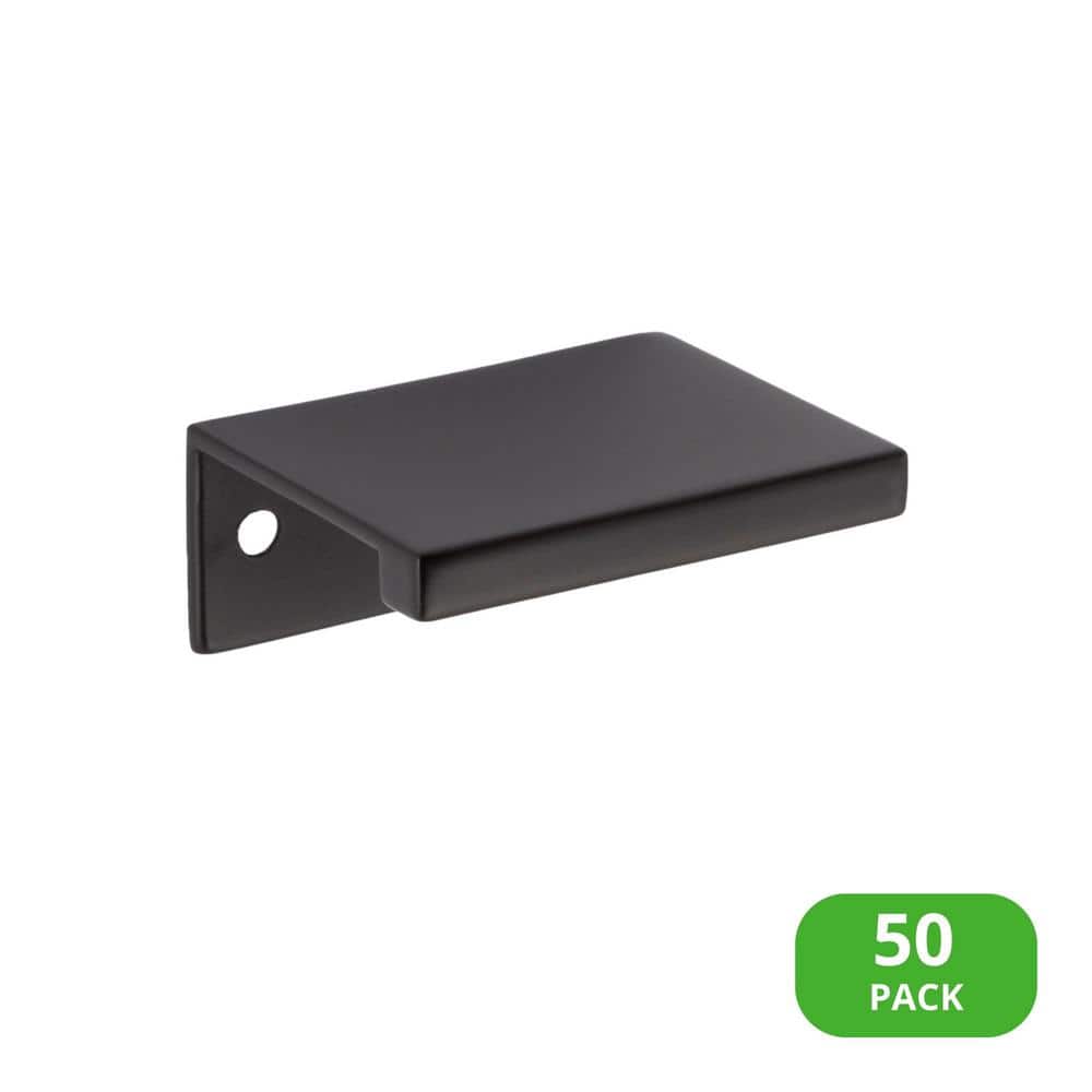 50-Pack Ethan 1-1/2 in. (38 mm) Center-to-Center Matte Black Edge Drawer Pull price history on PriceWatchPro