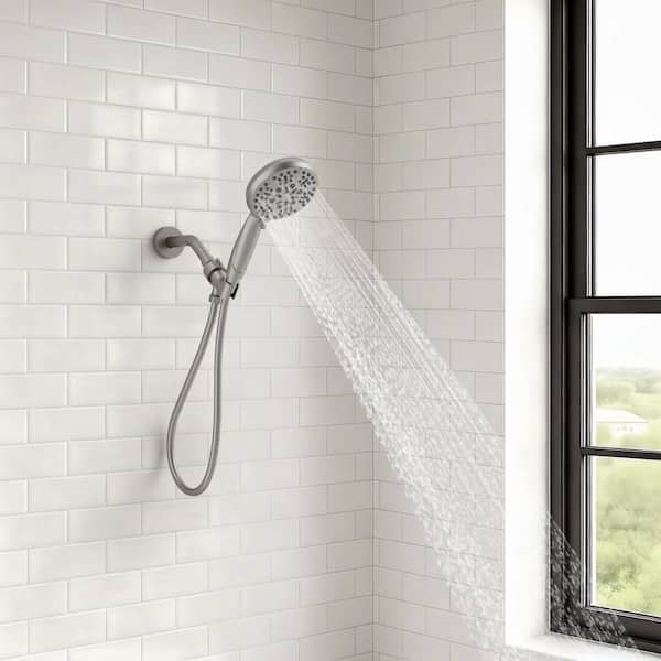 5 in. Single Handle 5-Spray Tub and Shower Faucet 1.8 GPM in Brushed Nickel