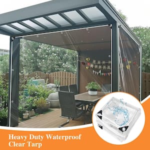 6.23 ft. x 9.84 ft. Clear Tarp Heavy Duty Waterproof with Eyelets for Camping, Patio, Pergola, Garden Canopy