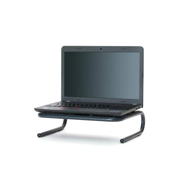 Mind Reader 14.5 in. L x 10.5 in. W x 5.25 in. H Monitor Stand with  Adjustable Heights, Black Set of 2 2SMPLMON-BLK - The Home Depot