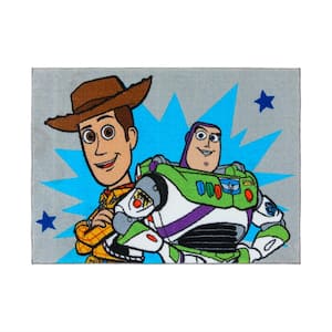 Toy Story Friends Multi-Colored 3 ft. x 5 ft. Indoor Polyester Area Rug