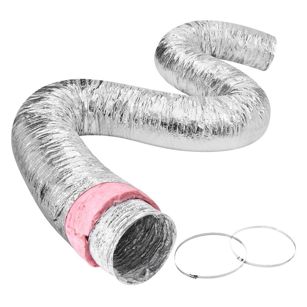 4 in. x 25 ft. Dryer Vent Hose, Heavy-Duty 3-Layer Insulated Flexible Duct 
