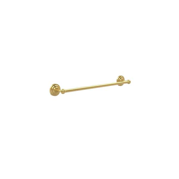 Allied Brass Que New Collection 24 in. Back to Back Shower Door Towel Bar in Polished Brass