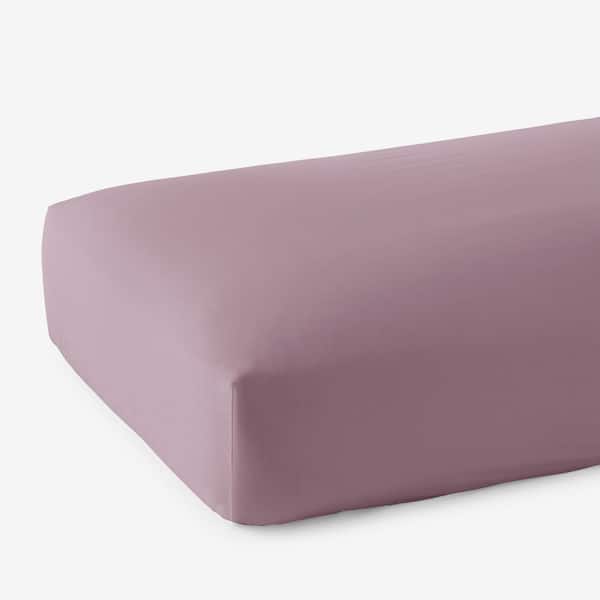 The Company Store Legends Hotel Supima Wrinkle-Free Extra Deep Cotton Sateen Wisteria Queen Fitted Sheet
