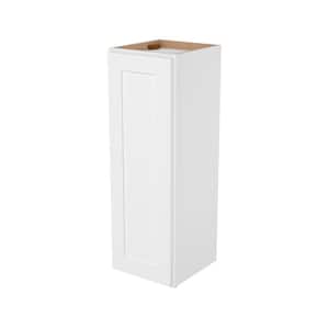 Easy-DIY 12-in W x 12-in D x 36-in H in Shaker White Ready to Assemble Wall Kitchen Cabinet 1 Door-2 Shelves
