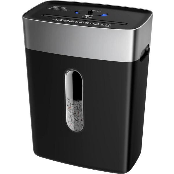 6-Sheet Cross-Cut Paper Shredder With 12L Waste Bin – Home & Office Use, Shreds Credit Cards, P3 Security Level