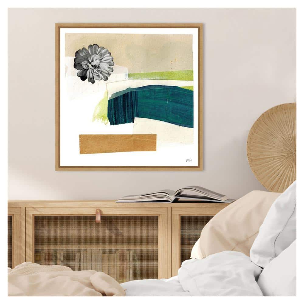Day Beach I Abstract Canvas Print with Sylvie Maple Frame
